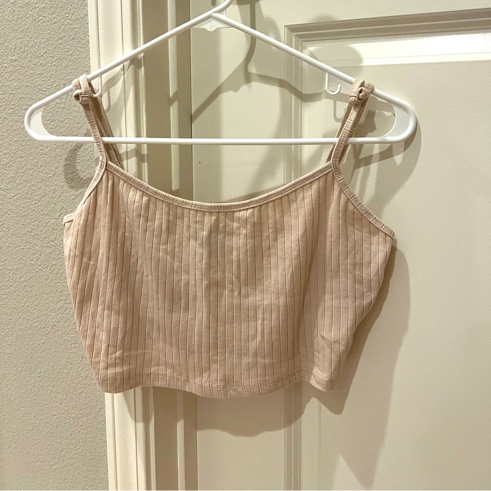 SHEIN tan crop